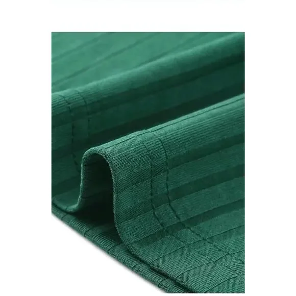 Agnes Orinda Plus Size Top Women V Neck Green Short Sleeve Elegant Lace Sz 3XL - Picture 5 of 9